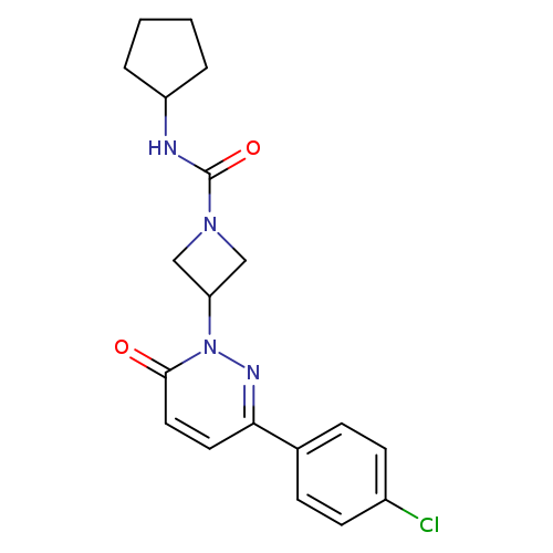 3-[3-(4-chlorophenyl)-6-oxo-1,6-dihydropyridazin-1-yl]-N-cyclopentylazetidine-1-carboxamide