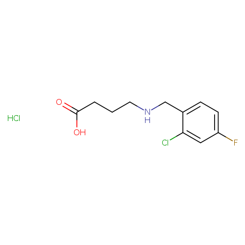 4-{[(2-chloro-4-fluorophenyl)methyl]amino}butanoic acid hydrochloride