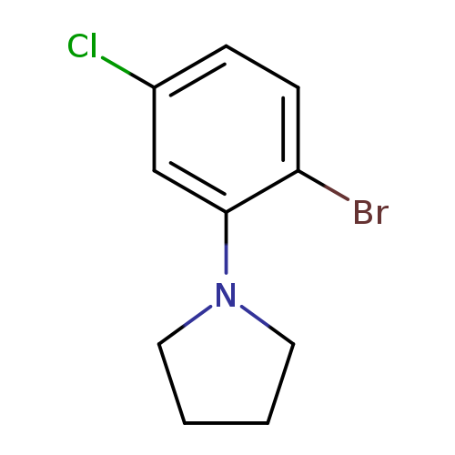 1-Bromo-4-chloro-2-pyrrolidinobenzene