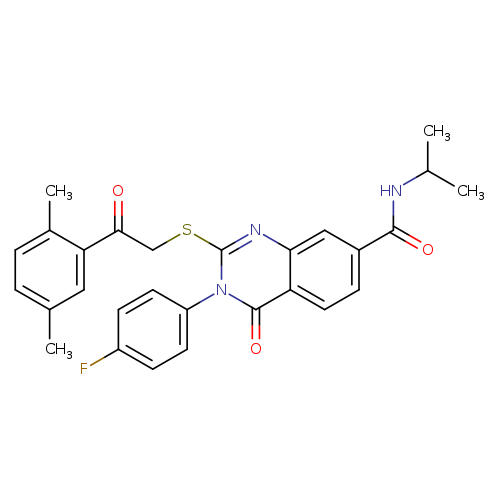 2-{[2-(2,5-dimethylphenyl)-2-oxoethyl]sulfanyl}-3-(4-fluorophenyl)-4-oxo-N-(propan-2-yl)-3,4-dihydroquinazoline-7-carboxamide