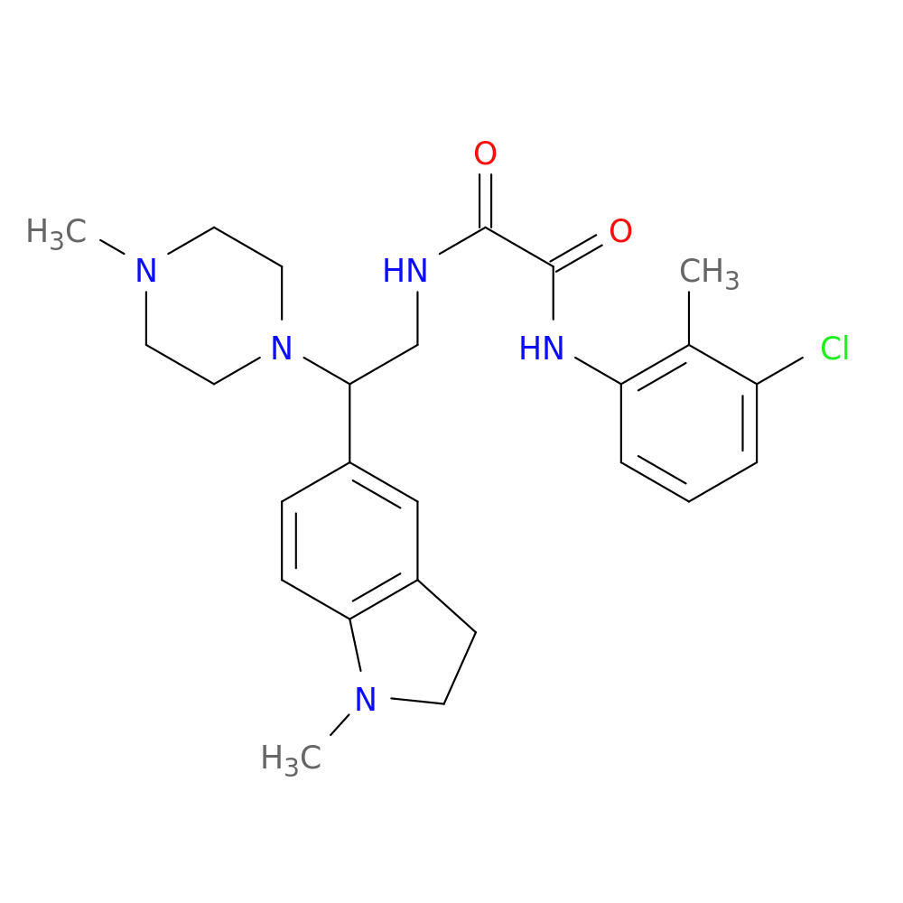 N'-(3-chloro-2-methylphenyl)-N-[2-(1-methyl-2,3-dihydro-1H-indol-5-yl)-2-(4-methylpiperazin-1-yl)ethyl]ethanediamide