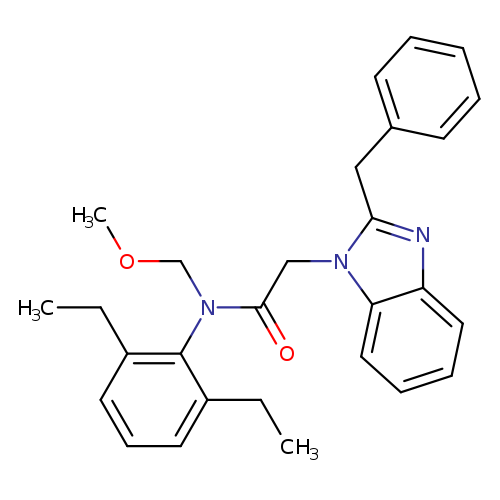 2-(2-benzyl-1H-benzimidazol-1-yl)-N-(2,6-diethylphenyl)-N-(methoxymethyl)acetamide