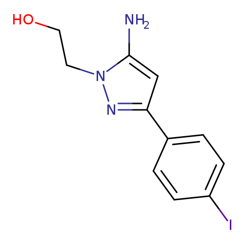 2-[5-Amino-3-(4-iodophenyl)-1h-pyrazol-1-yl]ethan-1-ol