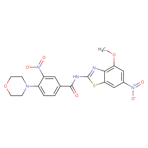 N-(4-methoxy-6-nitro-1,3-benzothiazol-2-yl)-4-(morpholin-4-yl)-3-nitrobenzamide