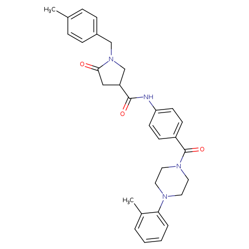 1-[(4-methylphenyl)methyl]-N-{4-[4-(2-methylphenyl)piperazine-1-carbonyl]phenyl}-5-oxopyrrolidine-3-carboxamide