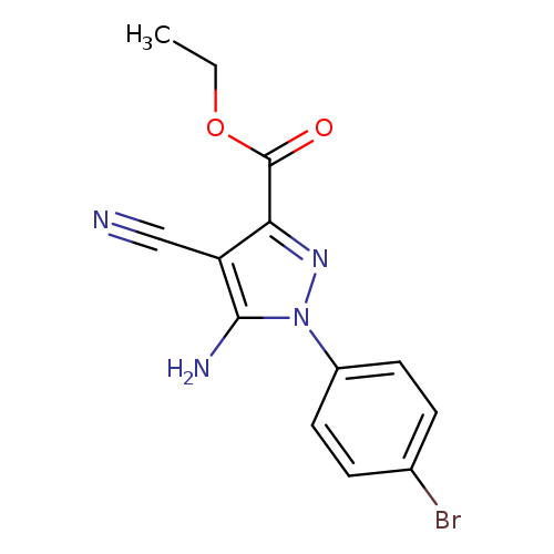 Ethyl 5-amino-1-(4-bromophenyl)-4-cyanopyrazole-3-carboxylate