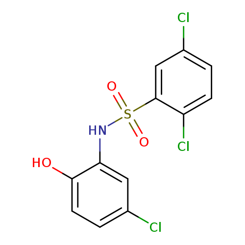 2,5-dichloro-N-(5-chloro-2-hydroxyphenyl)benzene-1-sulfonamide