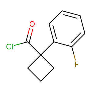 Cyclobutanecarbonyl chloride, 1-(2-fluorophenyl)- (9CI)