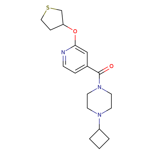1-cyclobutyl-4-[2-(thiolan-3-yloxy)pyridine-4-carbonyl]piperazine