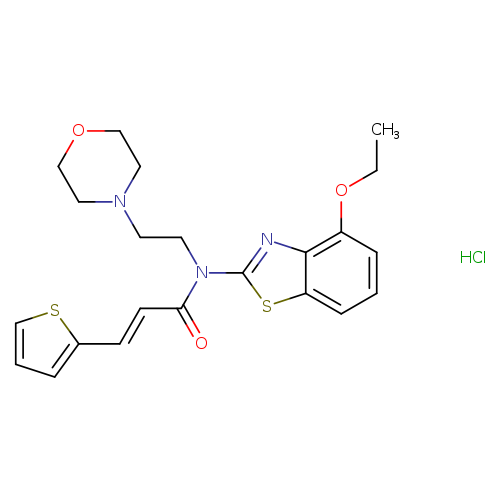 (2E)-N-(4-ethoxy-1,3-benzothiazol-2-yl)-N-[2-(morpholin-4-yl)ethyl]-3-(thiophen-2-yl)prop-2-enamide hydrochloride