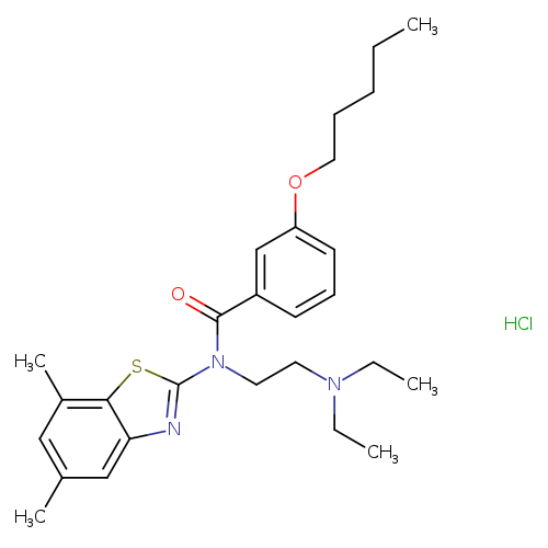 N-[2-(diethylamino)ethyl]-N-(5,7-dimethyl-1,3-benzothiazol-2-yl)-3-(pentyloxy)benzamide hydrochloride
