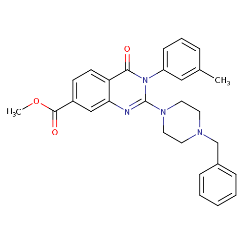 methyl 2-(4-benzylpiperazin-1-yl)-3-(3-methylphenyl)-4-oxo-3,4-dihydroquinazoline-7-carboxylate
