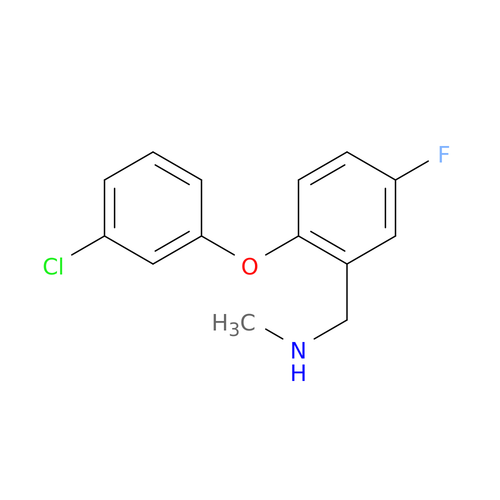 {[2-(3-chlorophenoxy)-5-fluorophenyl]methyl}(methyl)amine