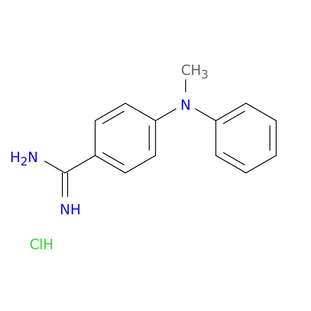4-[methyl(phenyl)amino]benzene-1-carboximidamide hydrochloride