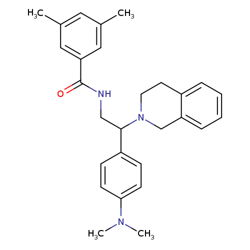 N-{2-[4-(dimethylamino)phenyl]-2-(1,2,3,4-tetrahydroisoquinolin-2-yl)ethyl}-3,5-dimethylbenzamide