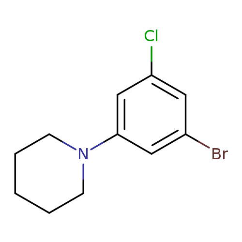 1-Bromo-3-chloro-5-piperidinobenzene