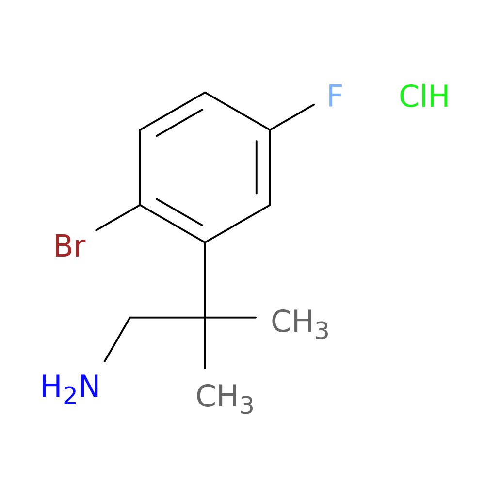 2-(2-bromo-5-fluorophenyl)-2-methylpropan-1-amine hydrochloride
