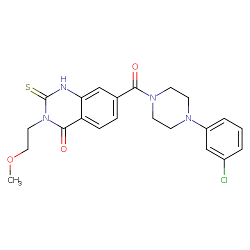 7-[4-(3-chlorophenyl)piperazine-1-carbonyl]-3-(2-methoxyethyl)-2-sulfanylidene-1,2,3,4-tetrahydroquinazolin-4-one