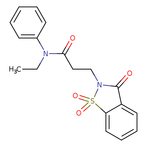 N-ethyl-N-phenyl-3-(1,1,3-trioxo-2,3-dihydro-1lambda6,2-benzothiazol-2-yl)propanamide