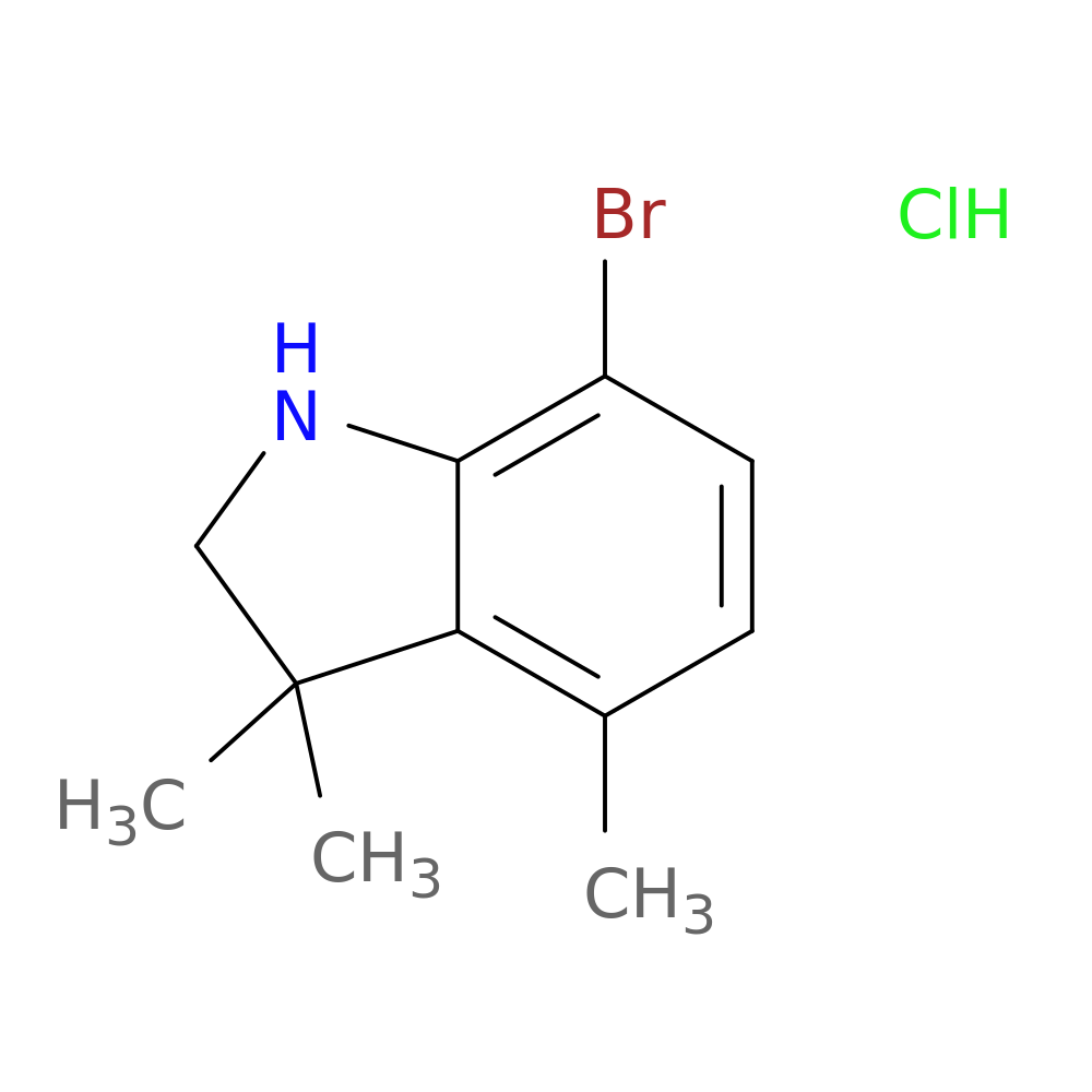 7-bromo-3,3,4-trimethyl-2,3-dihydro-1H-indole hydrochloride
