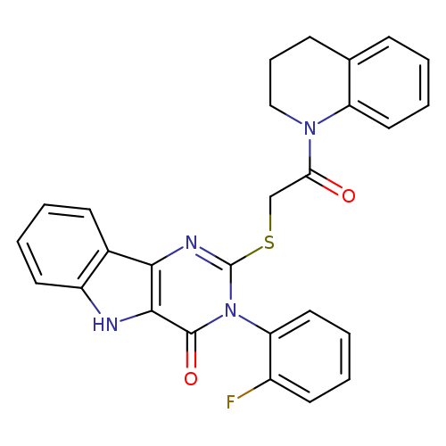 3-(2-fluorophenyl)-2-{[2-oxo-2-(1,2,3,4-tetrahydroquinolin-1-yl)ethyl]sulfanyl}-3H,4H,5H-pyrimido[5,4-b]indol-4-one
