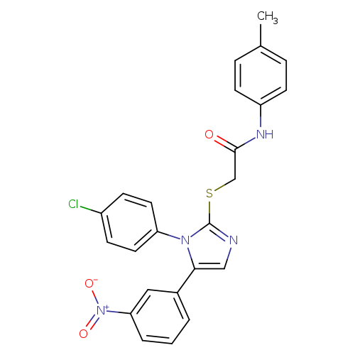 2-{[1-(4-chlorophenyl)-5-(3-nitrophenyl)-1H-imidazol-2-yl]sulfanyl}-N-(4-methylphenyl)acetamide