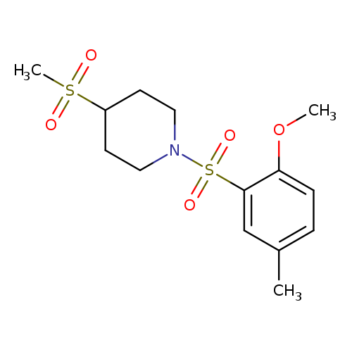 4-methanesulfonyl-1-(2-methoxy-5-methylbenzenesulfonyl)piperidine