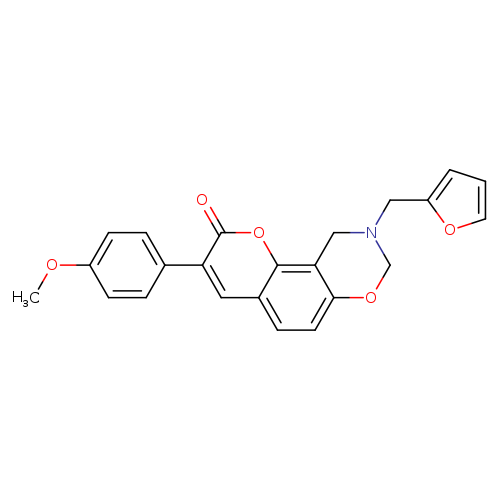 9-[(furan-2-yl)methyl]-3-(4-methoxyphenyl)-2H,8H,9H,10H-chromeno[8,7-e][1,3]oxazin-2-one