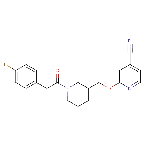 2-({1-[2-(4-fluorophenyl)acetyl]piperidin-3-yl}methoxy)pyridine-4-carbonitrile