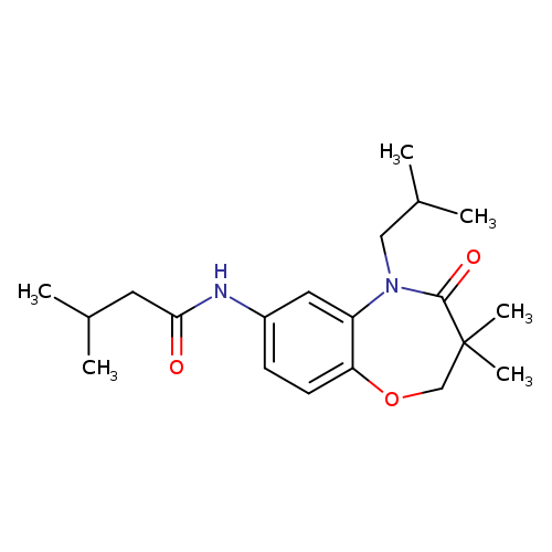 N-[3,3-dimethyl-5-(2-methylpropyl)-4-oxo-2,3,4,5-tetrahydro-1,5-benzoxazepin-7-yl]-3-methylbutanamide
