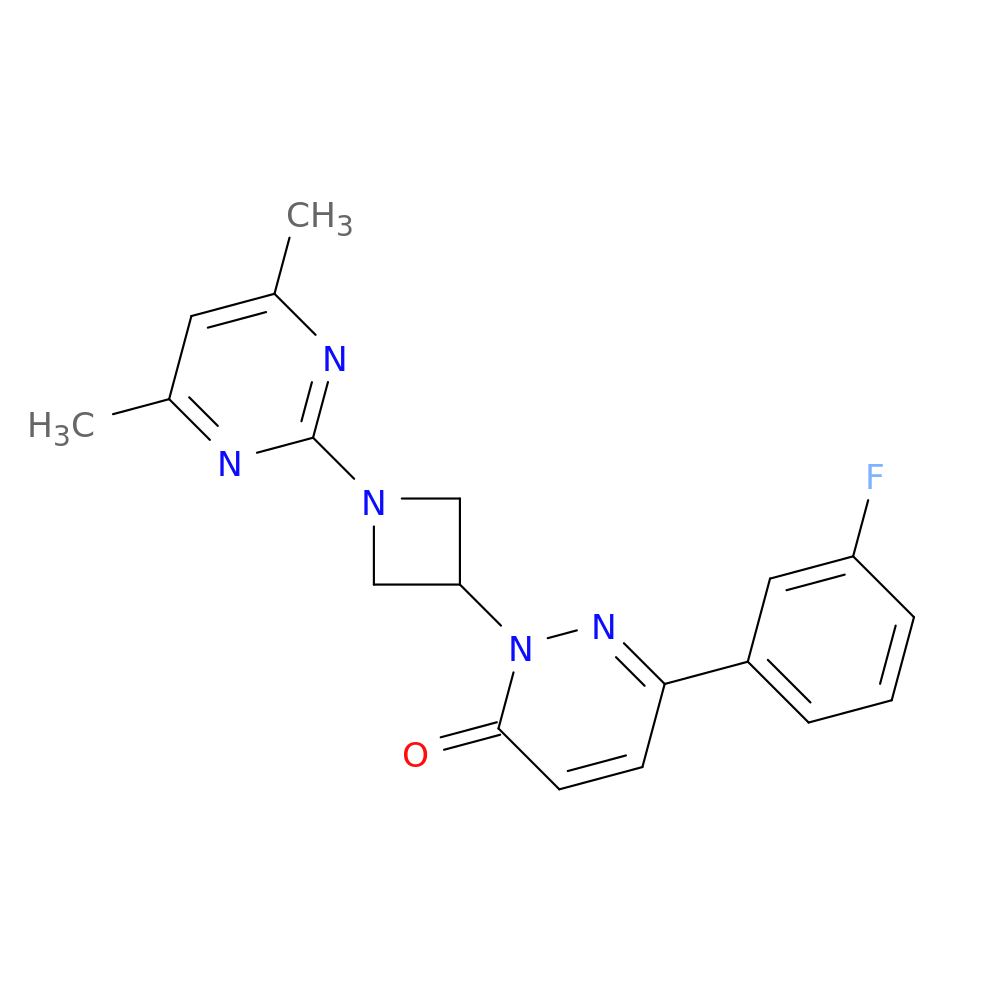 2-[1-(4,6-dimethylpyrimidin-2-yl)azetidin-3-yl]-6-(3-fluorophenyl)-2,3-dihydropyridazin-3-one