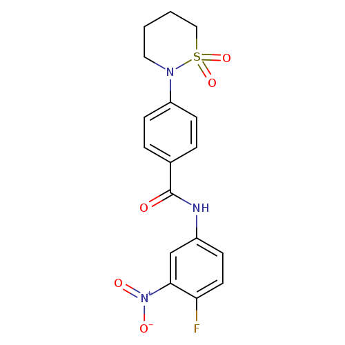 4-(1,1-dioxo-1lambda6,2-thiazinan-2-yl)-N-(4-fluoro-3-nitrophenyl)benzamide