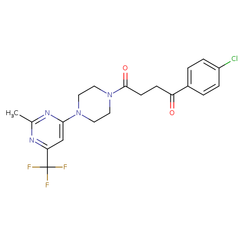 1-(4-chlorophenyl)-4-{4-[2-methyl-6-(trifluoromethyl)pyrimidin-4-yl]piperazin-1-yl}butane-1,4-dione
