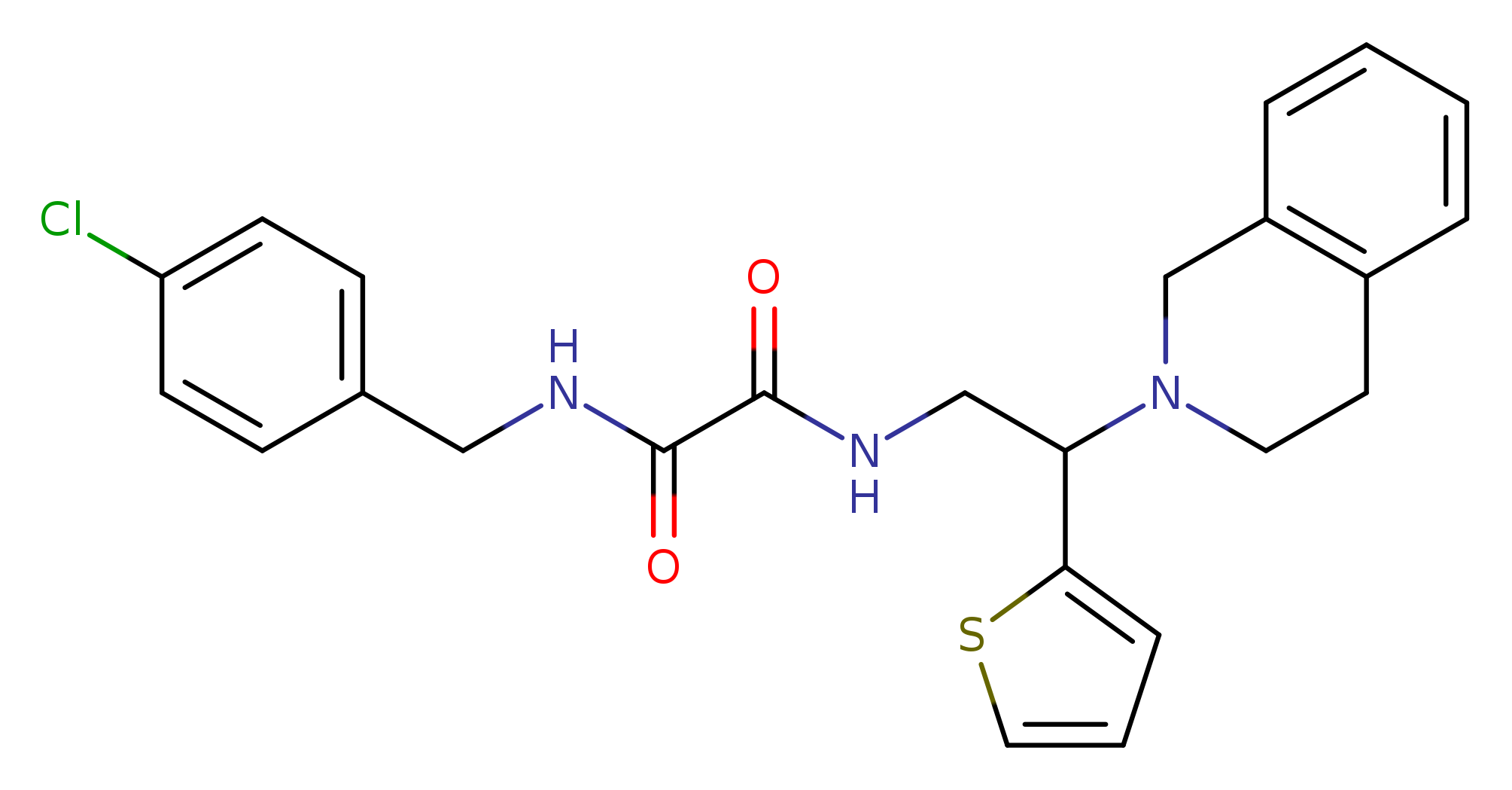 N'-[(4-chlorophenyl)methyl]-N-[2-(1,2,3,4-tetrahydroisoquinolin-2-yl)-2-(thiophen-2-yl)ethyl]ethanediamide