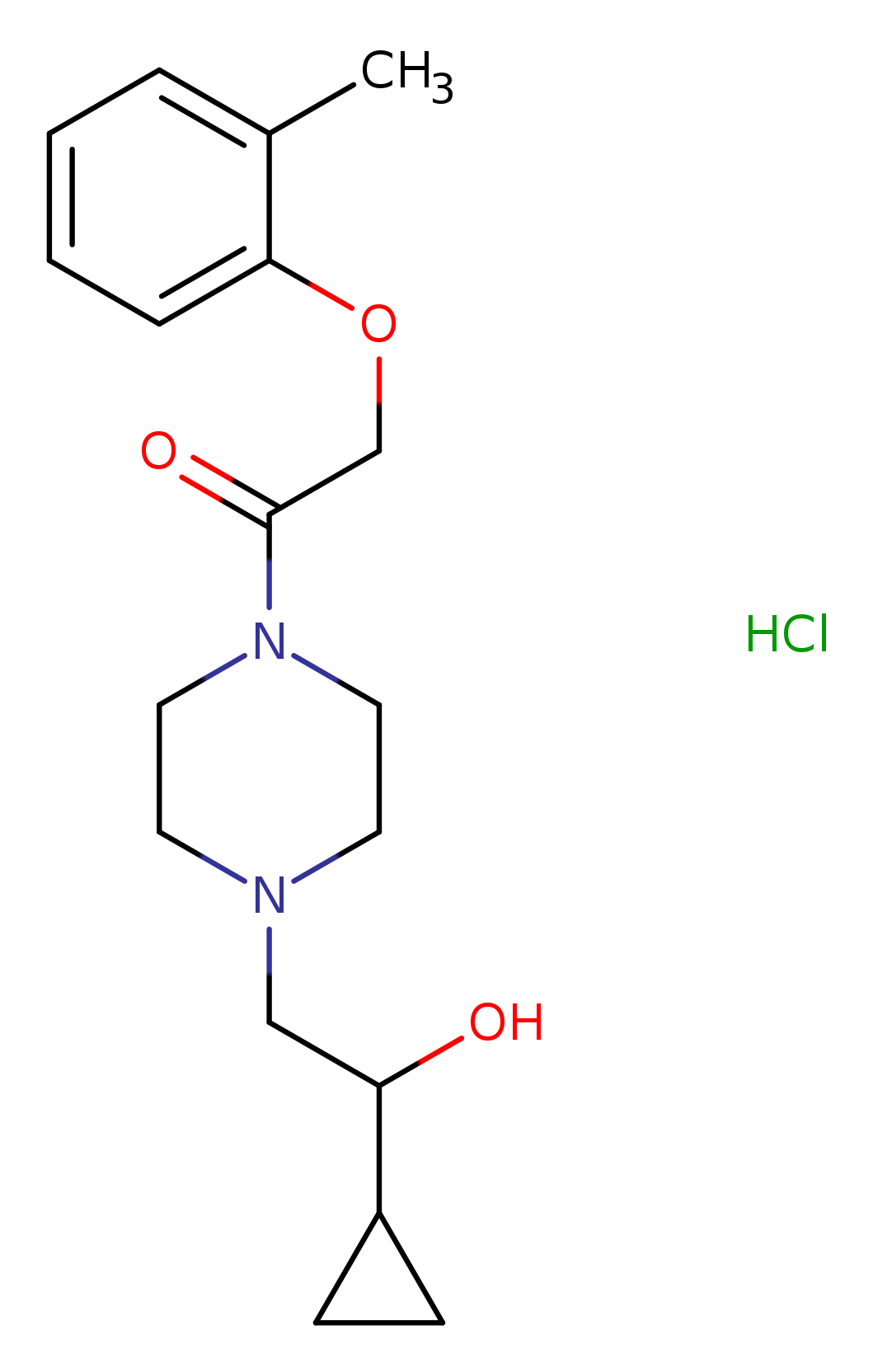 1-[4-(2-cyclopropyl-2-hydroxyethyl)piperazin-1-yl]-2-(2-methylphenoxy)ethan-1-one hydrochloride