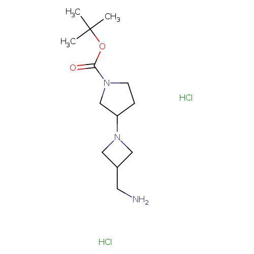 tert-Butyl 3-(3-(aminomethyl)azetidin-1-yl)pyrrolidine-1-carboxylate dihydrochloride