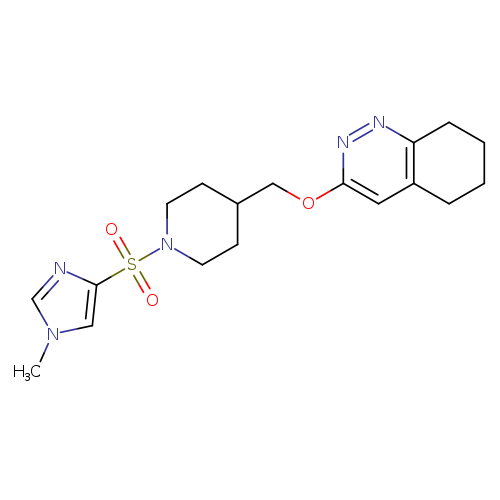 3-({1-[(1-methyl-1H-imidazol-4-yl)sulfonyl]piperidin-4-yl}methoxy)-5,6,7,8-tetrahydrocinnoline