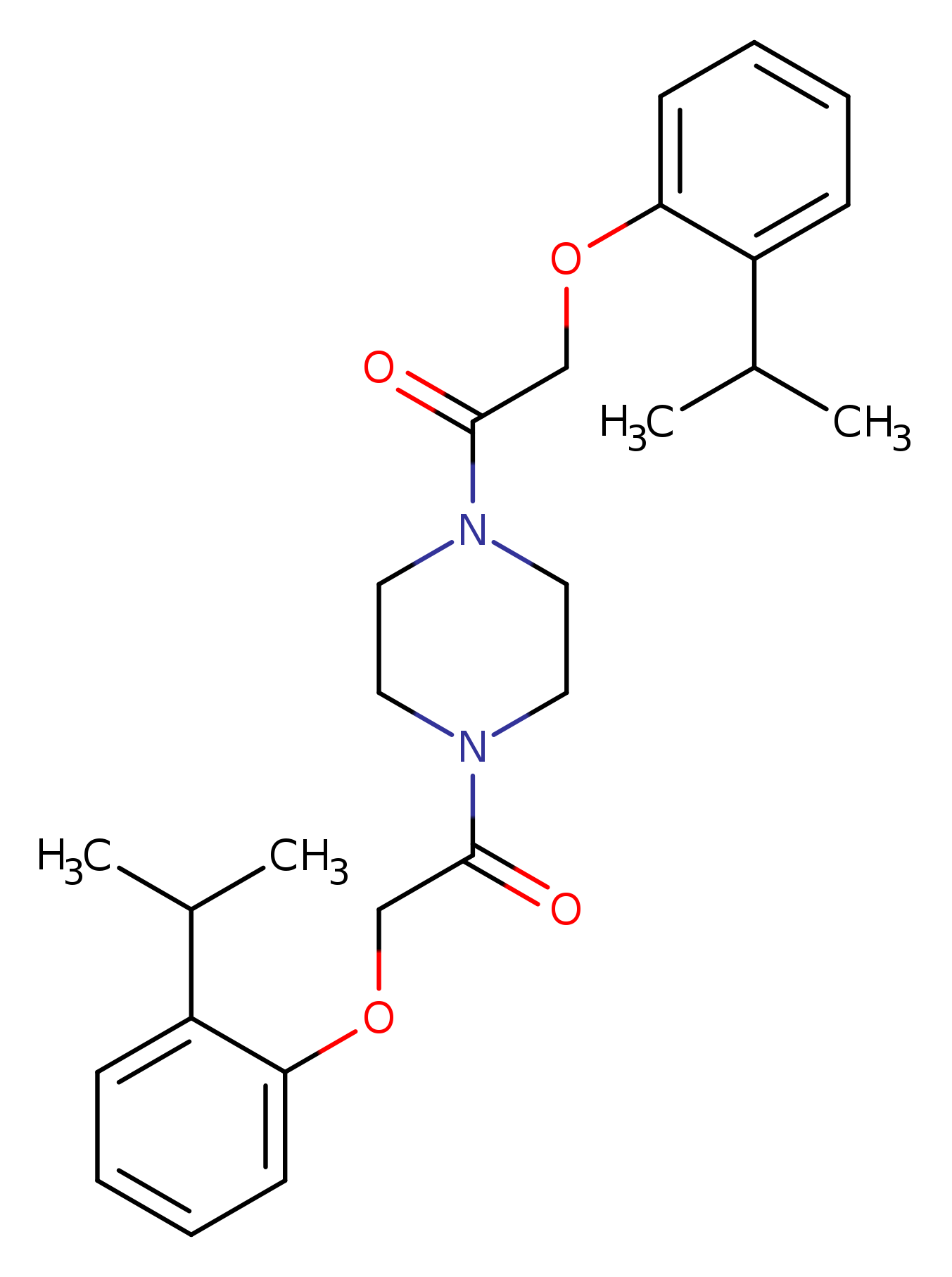 1,4-bis[(2-isopropylphenoxy)acetyl]piperazine