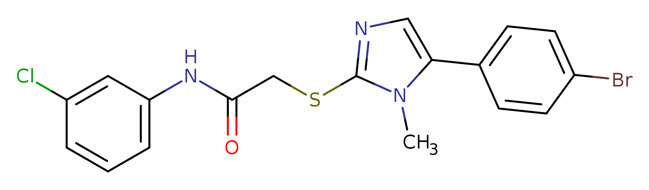2-{[5-(4-bromophenyl)-1-methyl-1H-imidazol-2-yl]sulfanyl}-N-(3-chlorophenyl)acetamide