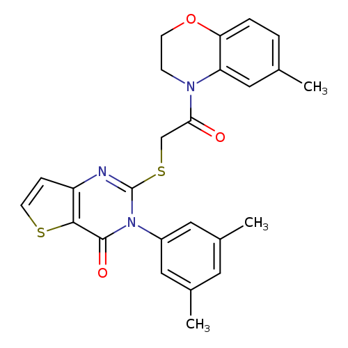 3-(3,5-dimethylphenyl)-2-{[2-(6-methyl-3,4-dihydro-2H-1,4-benzoxazin-4-yl)-2-oxoethyl]sulfanyl}-3H,4H-thieno[3,2-d]pyrimidin-4-one
