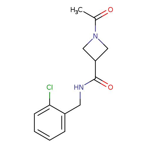1-acetyl-N-[(2-chlorophenyl)methyl]azetidine-3-carboxamide
