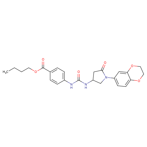 butyl 4-({[1-(2,3-dihydro-1,4-benzodioxin-6-yl)-5-oxopyrrolidin-3-yl]carbamoyl}amino)benzoate