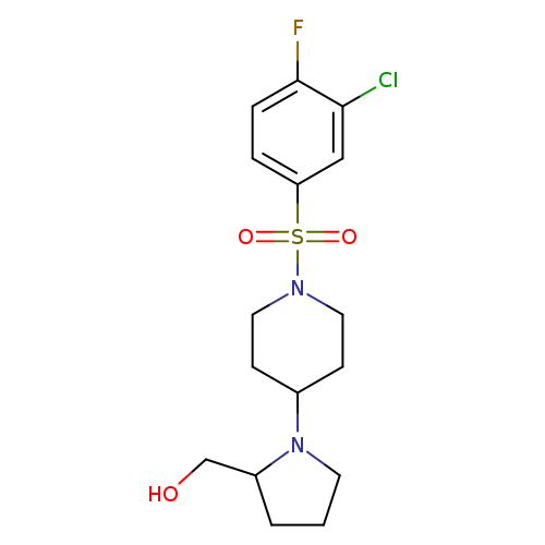 {1-[1-(3-chloro-4-fluorobenzenesulfonyl)piperidin-4-yl]pyrrolidin-2-yl}methanol
