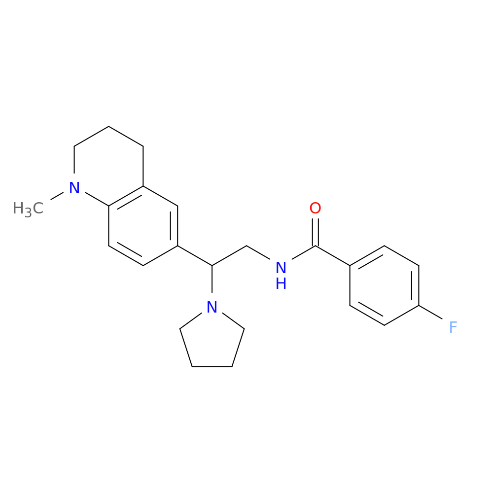 4-fluoro-N-[2-(1-methyl-1,2,3,4-tetrahydroquinolin-6-yl)-2-(pyrrolidin-1-yl)ethyl]benzamide