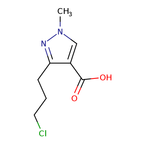 3-(3-chloropropyl)-1-methyl-1H-pyrazole-4-carboxylic acid