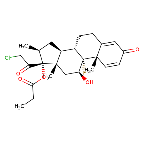 Pregna-1,4-diene-3,20-dione, 21-chloro-9-fluoro-11-hydroxy-16-methyl-17-(1-oxopropoxy)-, (11β,16β)-