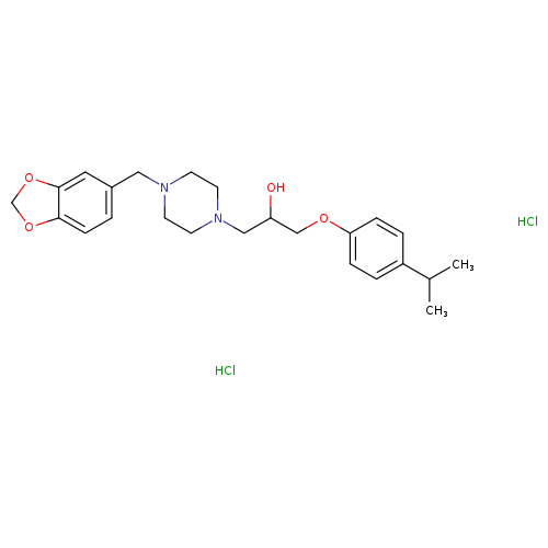 1-{4-[(2H-1,3-benzodioxol-5-yl)methyl]piperazin-1-yl}-3-[4-(propan-2-yl)phenoxy]propan-2-ol dihydrochloride
