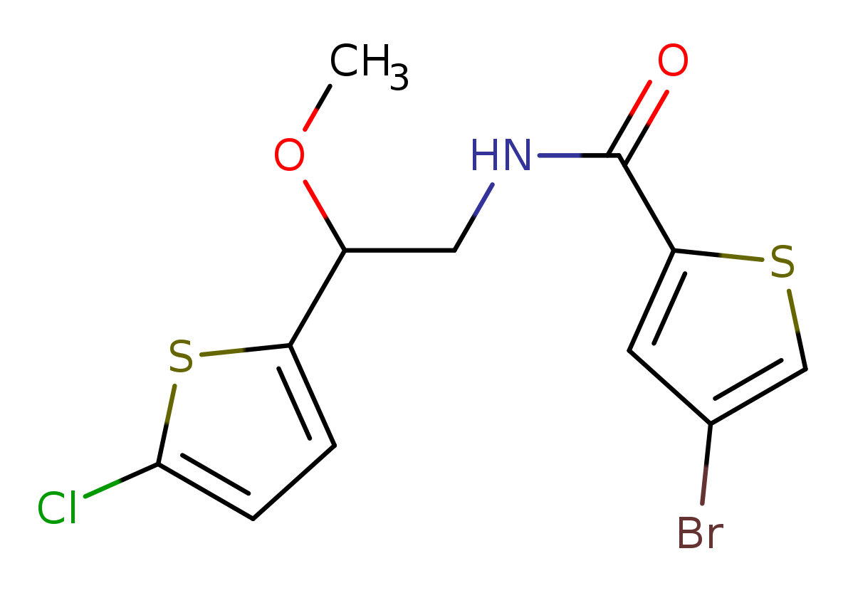 4-bromo-N-[2-(5-chlorothiophen-2-yl)-2-methoxyethyl]thiophene-2-carboxamide