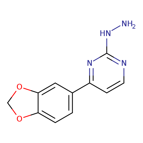 4-(1,3-benzodioxol-5-yl)-2-hydrazinopyrimidine
