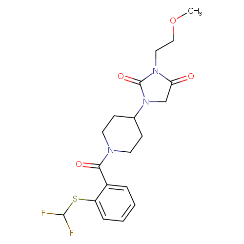 1-(1-{2-[(difluoromethyl)sulfanyl]benzoyl}piperidin-4-yl)-3-(2-methoxyethyl)imidazolidine-2,4-dione
